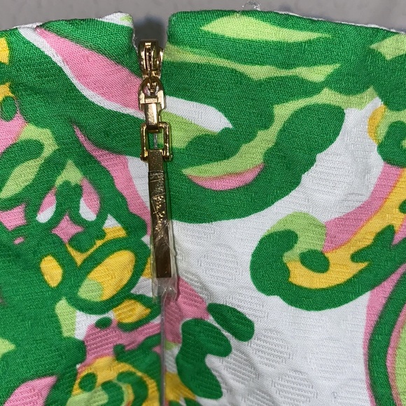 Lily Pulitzer Resort White Seeing Pink Elephants Strapless Dress -NWT - Picture 7 of 7